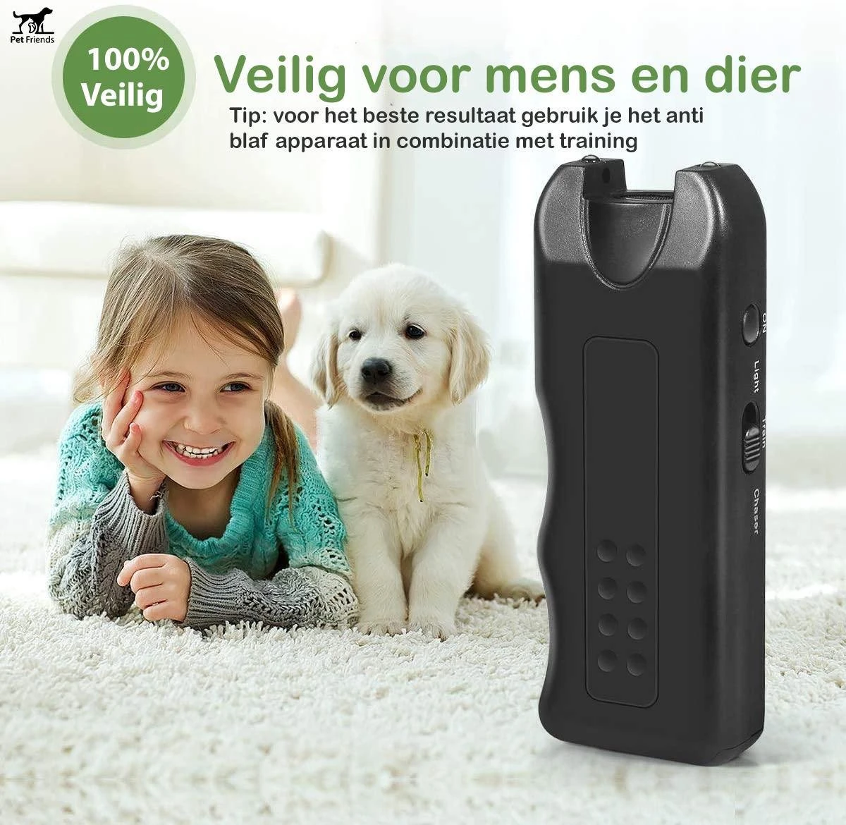PetFriends Diervriendelijk Ultrasoon Anti Blaf Apparaat Voor Honden - Zonder Schok - Anti Blafband Alternatief - Incl. Batterij 9 PetFriends Diervriendelijk Ultrasoon Anti Blaf Apparaat Voor Honden - Zonder Schok - Anti Blafband Alternatief - Incl. Batterij - Afbeelding 7