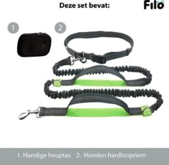 Filo Elastische Hondenriem Groot - Hardlopen En Wandelen - Hardloopriem Hond Handsfree Met Heuptasje - Looplijn Met Heupriem - Canicross Gordel Honden - Riemen - Heupgordel - Leiband -Dieren Benodigdheden Winkel 1200x1170 8