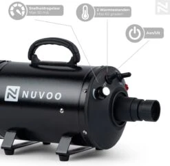 Nuvoo Professionele Hondenföhn / Waterblazer / Hondenborstel Met 3 Opzetstukken - Verstelbare Vermogen Tot 2200W - Warme / Koude Stand - Zwart -Dieren Benodigdheden Winkel 1200x1171 3