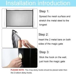 Merkloos ACE Pets – Oprolbaar Hondenrek Voor Binnen - Traphekje Hond Zonder Boren - Veiligheidshek Deurhekje - 180 X 72 Cm - Zwart -Dieren Benodigdheden Winkel 1200x1172 10