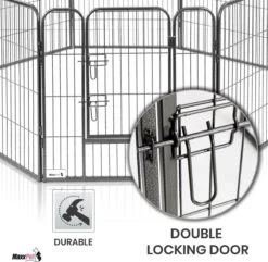 MaxxPet Puppyren - Hondenbench - Hondenren- Puppyren Met 8 Kennelpanelen - Staal -80 X 80 Cm Ø 210 Cm -Dieren Benodigdheden Winkel 1200x1172 9