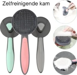 Pakeway T9 - Kattenborstel - Zelfreinigende Kattenkam - Roze - Massageborstel - 19,3 Cm -Dieren Benodigdheden Winkel 1200x1174 10