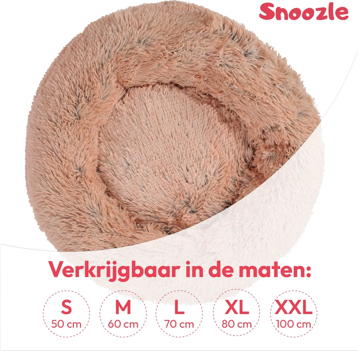 Snoozle Donut Hondenmand - Zacht En Luxe Hondenkussen - Wasbaar - Fluffy - Hondenmanden - 100cm - XXL - Dark Coffee 7 Snoozle Donut Hondenmand - Zacht En Luxe Hondenkussen - Wasbaar - Fluffy - Hondenmanden - 100cm - XXL - Dark Coffee - Afbeelding 5
