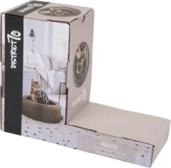District 70 MAZE 3-in-1 Opvouwbare Kartonnen Kattenmand - Inclusief Catnip Balletje - Voor Slapen, Spelen En Krabben! -Dieren Benodigdheden Winkel 1200x1180