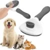 Kattenborstel - Hondenborstel - Pluizenverwijderaar - Haarverwijderaar Voor Huisdieren - Hondenkam - Kattenkam - Huisdierhaar Verwijderaar - Ontpluizer - Kattenhaar & Hondenhaar Verwijderaar - Voor Langharig & Kortharig - Grijs -Dieren Benodigdheden Winkel 1200x1188 6