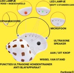 Merkloos Ultrasone Hondentrainer - Anti Blafapparaat | Anti Blaf Apparaat | Anti Blafband | Dierendag | Trainer | Design | Schelp | Retro | Blafband Voor Honden -Dieren Benodigdheden Winkel 1200x1190 12