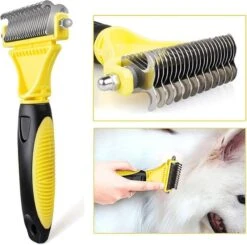 Hondenborstel - Dubbelzijdig Ontharing Tool - Herbruikbare Honden & Kattenvachtkam - Huisdier Grooming - 1 Stuk - Groen -Dieren Benodigdheden Winkel 1200x1190 3