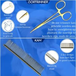 Scharenset Hond - 8-Delige Scharenset - Hondenschaar - Trimset - Trimschaar Voor Honden - Huisdier Knipset - Effileerschaar Hond - Goud -Dieren Benodigdheden Winkel 1200x1196 6