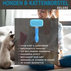 Professionele Kattenborstel/Hondenborstel + BONUS - Bovenvacht | Ondervacht - Langharige | Kortharige - Haarverwijderaar Voor Huisdieren - Kattenkam - Hondenkam -Dieren Benodigdheden Winkel 1200x1198 3