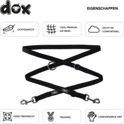 DDOXX Hondenriem Air Mesh, 3-voudig Verstelbaar, 2m | Voor Kleine & Grote Honden | Dubbele Riem Twee Honden Kat Puppy | Tug Leash Large | Lead Leash Small | Walking Leash Puppy Leash | Zwart, XS -Dieren Benodigdheden Winkel 1200x1199 17