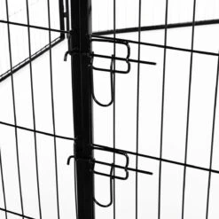 Merkloos Hondenren - Puppyren - Hondenkennel - 8 Kennelpanelen - Staal - 80 Cm Hoog - 640 Cm Omtrek - Uitbreidbaar -Dieren Benodigdheden Winkel 1200x1200 1008