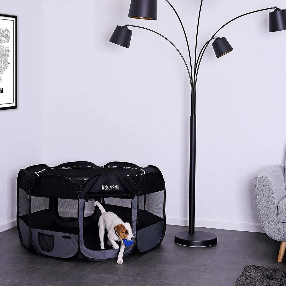 Meisterpet - XXL Opvouwbare Puppyren - 130 X 130 X 60 Cm - Met Gratis Dieren Verzorging Set T.w.v. €19.99 9 Meisterpet - XXL Opvouwbare Puppyren - 130 X 130 X 60 Cm - Met Gratis Dieren Verzorging Set T.w.v. €19.99 - Afbeelding 7