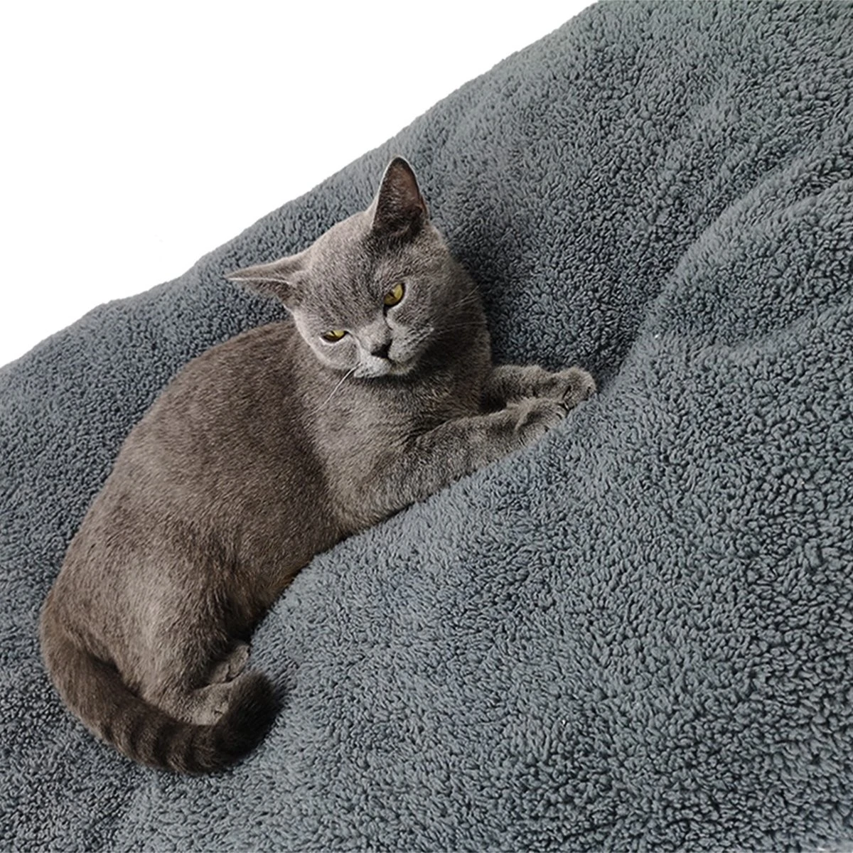 Pochon Pet - Hondenkussen - 70 X 50 Cm - Donkergrijs - Pluche - L 7 Pochon Pet - Hondenkussen - 70 X 50 Cm - Donkergrijs - Pluche - L - Afbeelding 5