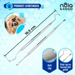 Nola & Coco® Tandsteen Verwijderaar Set Inclusief Bewaardoosje - Tandenkrabber - Set Van Twee - Hond - Kat - Tandenborstel - Tandplak Verwijderen - Tandenstoker - Honden Tanden Schoonmaken - Tandenhaakje - Gebitsreiniging -Dieren Benodigdheden Winkel 1200x1200 1068