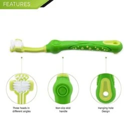 Merkloos Tandenborstel - Voor Huisdieren - Honden - 3 Zijdig - Multi-Hoek - Schoonmaken - Tanden - Slechte Adem - Tandsteen - Tandenborstel - Gezondheid - Blauw -Dieren Benodigdheden Winkel 1200x1200 1072