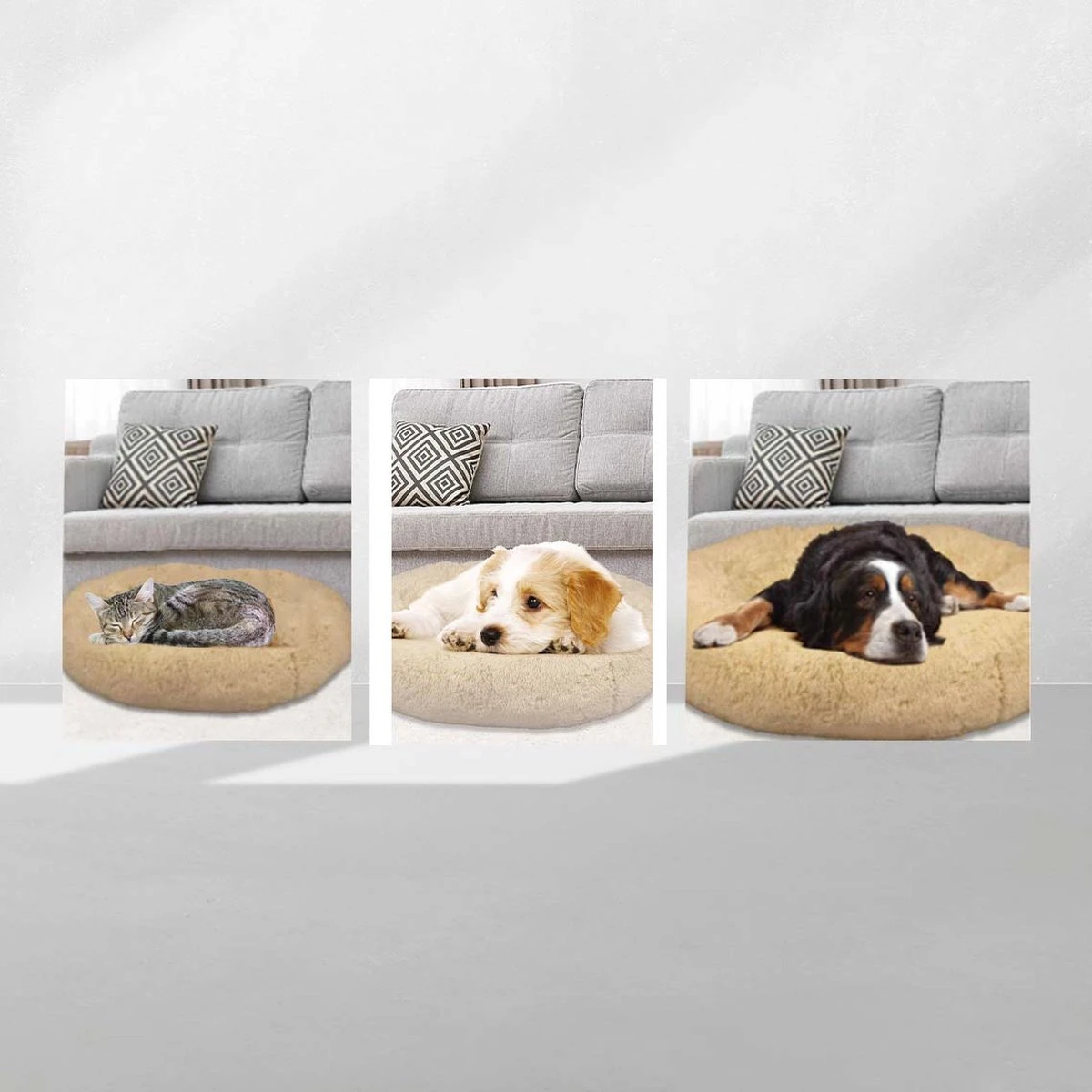 Peaceful Pooch S - Pluizig Hondenbed - 58cm Diameter - Opvouwbaar - In Verschillende Maten. Kattenbed - Wasbaar - Uitneembare Vulling - Ontspant Gewrichten En Spieren - Anti-slip Noppenbodem 5 Peaceful Pooch S - Pluizig Hondenbed - 58cm Diameter - Opvouwbaar - In Verschillende Maten. Kattenbed - Wasbaar - Uitneembare Vulling - Ontspant Gewrichten En Spieren - Anti-slip Noppenbodem - Afbeelding 3