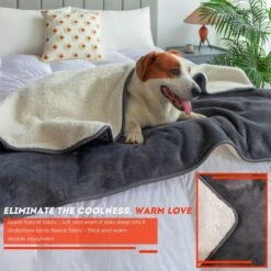 Hondendeken, Fleece, Waterdicht, Wasbaar, Hondenmat, Huisdier, Warme Zachte Deken Voor Hondendeken, Kattendeken, Deken Voor Katten En Honden, Waterdichte Deken Voor Bank, Bed, 150 X 127 Cm -Dieren Benodigdheden Winkel 1200x1200 175