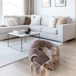 District 70 FUZZ - Hondenmand Comfortabel En Zacht Pluche - Zand, Oudroze, Donkergrijs En Lichtgrijs In S/M/L/XL - Maat: Medium, Kleur: Zand -Dieren Benodigdheden Winkel 1200x1200 22