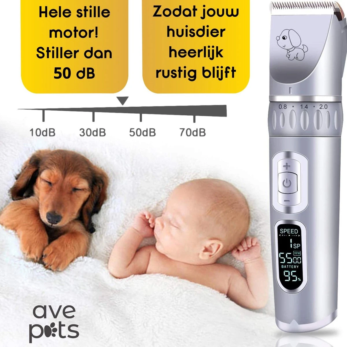 AVE Pets® Volledige Hondentondeuse Set Met Display - Draadloos Tondeuse - Scheerapparaat Voor Je Hond Of Kat - Huisdier Trimmer - Dierentondeuse - Dieren Verzorging 7 AVE Pets® Volledige Hondentondeuse Set Met Display - Draadloos Tondeuse - Scheerapparaat Voor Je Hond Of Kat - Huisdier Trimmer - Dierentondeuse - Dieren Verzorging - Afbeelding 6