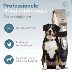 BYER Professionele Dieren Tondeuse Set - Voor Huisdieren Katten & Honden - Draadloos - Oplaadbare Pet Trimmer - Dog Tondeuze Clipper - 5 Standen & Vier Opzetkammen - Low Noise -Dieren Benodigdheden Winkel 1200x1200 320