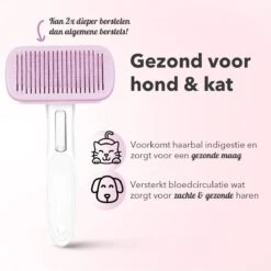 Lubadoo® - Kattenborstel - Hondenborstel - Kattenkam - Kattenhaar - Hondenhaar - Huisdierhaar Verwijderaar - Haarverwijderaar Voor Huisdieren - Langharig - Kortharig - Roze -Dieren Benodigdheden Winkel 1200x1200 459
