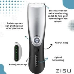 Hondentondeuse - Hondentrimmer - Dieren Tondeuse - Draadloos - 4 Opzetkammen - INCLUSIEF SNACKJE - Zwart 15 Hondentondeuse - Hondentrimmer - Dieren Tondeuse - Draadloos - 4 Opzetkammen - INCLUSIEF SNACKJE - Zwart -Dieren Benodigdheden Winkel 1200x1200 495