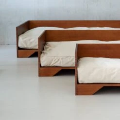 STUDIO ANIMAUX Hondenmand Met Katoenen Kussen (maat L) | 119 X 76,5 Cm | Hondenbed | Hondensofa | Hondenbank | Hout | Bruin -Dieren Benodigdheden Winkel 1200x1200 5