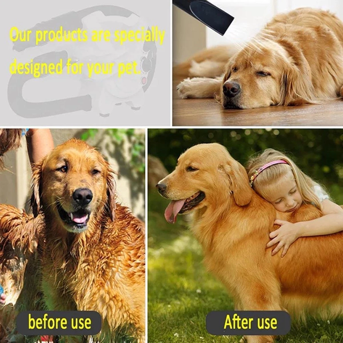 Hondenfohn - Waterblazer Met Draaiknop - 2400W Vermogen Met Warme En Koude Stand - Wit 10 Hondenfohn - Waterblazer Met Draaiknop - 2400W Vermogen Met Warme En Koude Stand - Wit - Afbeelding 8