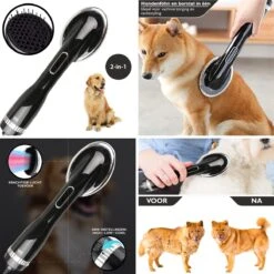 RoiPets® Hondenfohn 2 In 1 – 1000W - Honden Droger – Met Borstel - Waterblazer - Haar Verzorging - Honden Borstel Zwart - Honden/Katten/Dieren -Dieren Benodigdheden Winkel 1200x1200 583