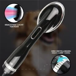 RoiPets® Hondenfohn 2 In 1 – 1000W - Honden Droger – Met Borstel - Waterblazer - Haar Verzorging - Honden Borstel Zwart - Honden/Katten/Dieren -Dieren Benodigdheden Winkel 1200x1200 584