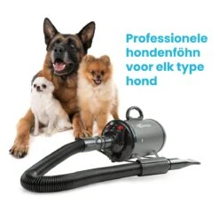 Qumax Professionele Hondenföhn Met 4 Opzetstukken – Waterblazer Voor Honden – Stil Design – Compact En Modern - Zwart -Dieren Benodigdheden Winkel 1200x1200 590