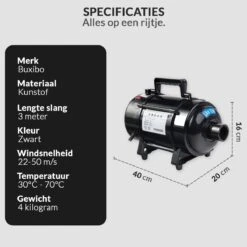 Hondenföhn/Waterblazer - Verstelbare Vermogen Standen (500W Tot 2400W) En Verstelbare Temperatuur - Zwart 16 Hondenföhn/Waterblazer - Verstelbare Vermogen Standen (500W Tot 2400W) En Verstelbare Temperatuur - Zwart -Dieren Benodigdheden Winkel 1200x1200 598