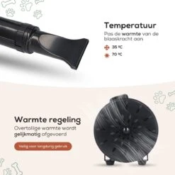 MiMOPETS® Hondenföhn Met 4 Opzetstukken – Waterblazer Voor Honden Met Geluiddemper -Hondendroger - Zwart -Dieren Benodigdheden Winkel 1200x1200 615