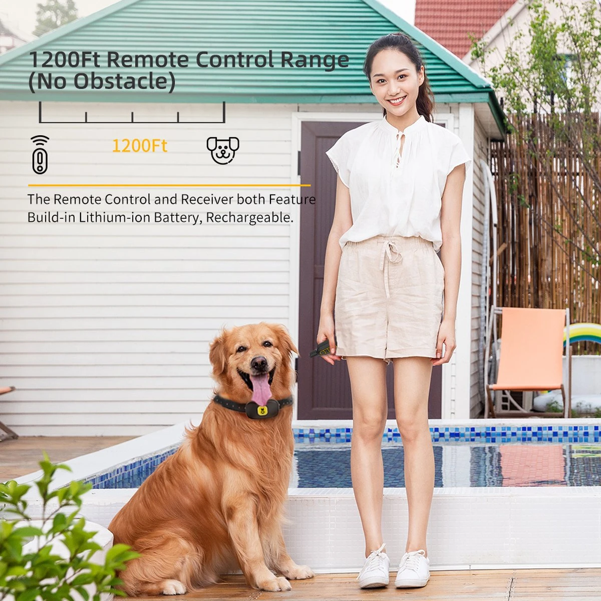 Anti Blafband EN Trainingshalsband In 1 - UNIEK Systeem - 500m Bereik - Trainingsband Opvoedband Waterdicht - Anti Blaf Apparaat - Teletac - Oplaadbaar - Volautomatisch - Grote & Kleine Hond 4 Anti Blafband EN Trainingshalsband In 1 - UNIEK Systeem - 500m Bereik - Trainingsband Opvoedband Waterdicht - Anti Blaf Apparaat - Teletac - Oplaadbaar - Volautomatisch - Grote & Kleine Hond - Afbeelding 2