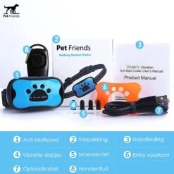 PetFriends Anti Blafband Zonder Schok - Gratis Hondenfluit - USB Oplaadbaar - Anti Blaf Apparaat - Opvoedingshalsband - Voor Grote En Kleine Honden -Dieren Benodigdheden Winkel 1200x1200 683