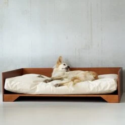 STUDIO ANIMAUX Hondenmand Met Katoenen Kussen (maat L) | 119 X 76,5 Cm | Hondenbed | Hondensofa | Hondenbank | Hout | Bruin -Dieren Benodigdheden Winkel 1200x1200 8