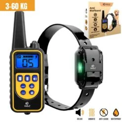 W&Z® Anti Blafband Inclusief Afstandsbediening- 3-60KG - Diervriendelijk - Zonder Schok - Vibratie/Audio/Licht - Anti Blaf Band - Water Bestendig