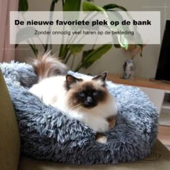 Hondenmand Donut – 70 Cm - Honden Mand – Pluche – Fluffy – Extra Zacht - Kattenmand - Hondenkussen – Kattenkussen – Bed - Wasbaar Met Rits – Hondenmanden – Rond – Bank – Grijs - Qwality -Dieren Benodigdheden Winkel 1200x1200 86