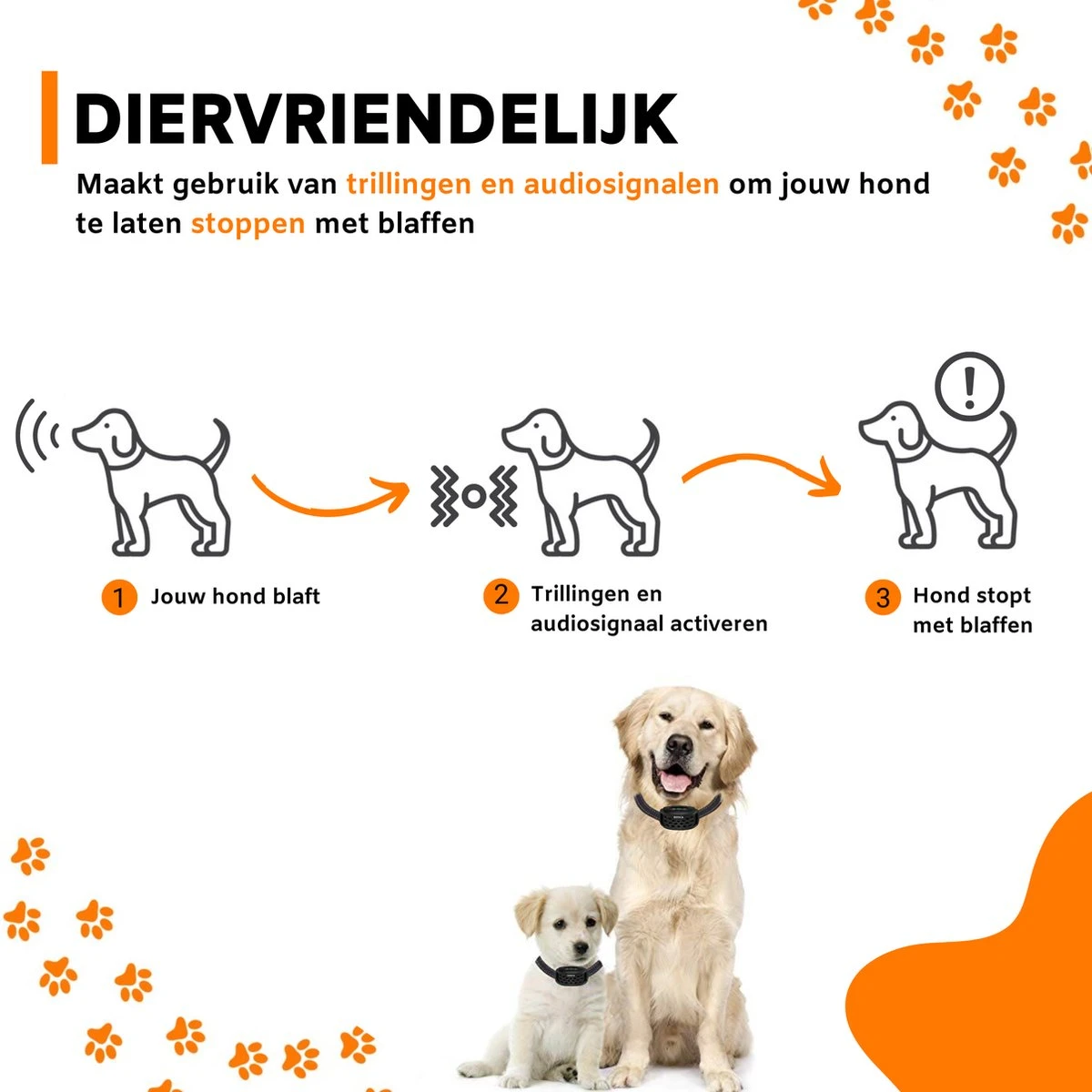DOSCA® Anti Blafband - Anti Blaf Apparaat - Blafband Voor Honden - Zonder Schok En Diervriendelijk 7 DOSCA® Anti Blafband - Anti Blaf Apparaat - Blafband Voor Honden - Zonder Schok En Diervriendelijk - Afbeelding 5