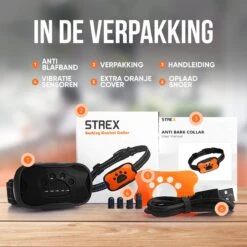 Strex Anti Blafband Voor Honden - 3-60KG - Oplaadbaar - Zonder Schok - Vibratie En Audio - Diervriendelijk - Anti Blaf Band - Anti Blaf Apparaat - Opvoedingshalsband Alle Honden -Dieren Benodigdheden Winkel 1200x1200 922