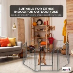 MaxxPet Puppyren - Hondenbench - Hondenren- Puppyren Met 8 Kennelpanelen - Staal -80 X 80 Cm Ø 210 Cm -Dieren Benodigdheden Winkel 1200x1200 978