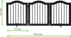 Paws & Claws - Hondenhek Deurhekje - Dog Barrier - 154,5 X 61 Cm - Opvouwbaar - Zwart 12 Paws & Claws - Hondenhek Deurhekje - Dog Barrier - 154,5 X 61 Cm - Opvouwbaar - Zwart -Dieren Benodigdheden Winkel 1200x621 2