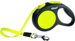 Flexi New Neon Tape - Hondenriem - Geel/Zwart - M - 5 M - (<25 Kg) -Dieren Benodigdheden Winkel 1200x651 1