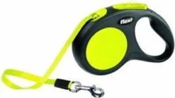 Flexi New Neon Tape - Hondenriem - Geel/Zwart - M - 5 M - (<25 Kg) -Dieren Benodigdheden Winkel 1200x676 3