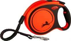 Flexi Rollijn Xtreme Tape - Hondenriem - 8 M Oranje Zwart L