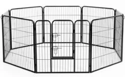 Merkloos Hondenren - Puppyren - Hondenkennel - 8 Kennelpanelen - Staal - 80 Cm Hoog - 640 Cm Omtrek - Uitbreidbaar -Dieren Benodigdheden Winkel 1200x737 2