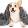 Fluffy Blanket - Pluche Hondendeken - 120 X 100 CM - Grijs - Voor De Auto Of Bank - Fleece -Dieren Benodigdheden Winkel 1200x749