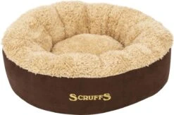 Scruffs Cosy Kattenmand - Comfortabel En Voordelig Met Zachte Binnenvoering En Imitatie Suède Buitenvoering - 3 Kleuren - Ø 45 Cm - Karamel -Dieren Benodigdheden Winkel 1200x792