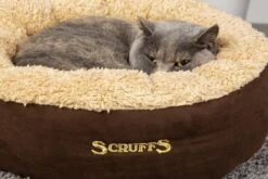 Scruffs Cosy Kattenmand - Comfortabel En Voordelig Met Zachte Binnenvoering En Imitatie Suède Buitenvoering - 3 Kleuren - Ø 45 Cm - Karamel -Dieren Benodigdheden Winkel 1200x800 6