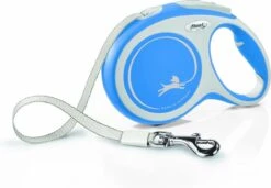 Flexi Rollijn New Comfort Tape L 8 M - Hondenriem - Blauw&Lichtgrijs